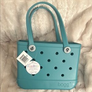 BOGG BAG Blue Tote with Structured Shape and Curved Handles